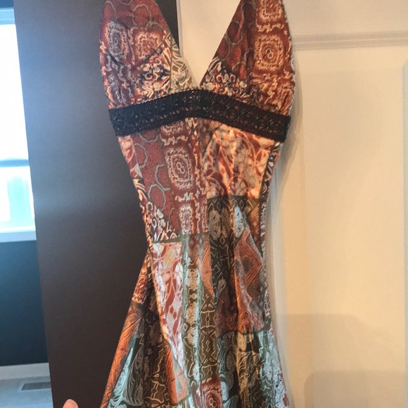 Heart Moon Star Dresses & Skirts - Spaghetti strap, cross-cross back Satin dress